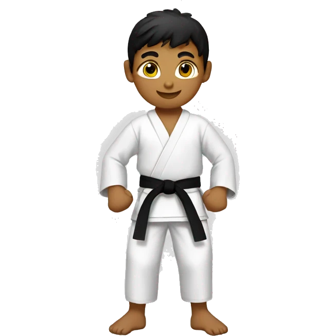 Karate tamoul (sri lanka )boy with black belt emoji
