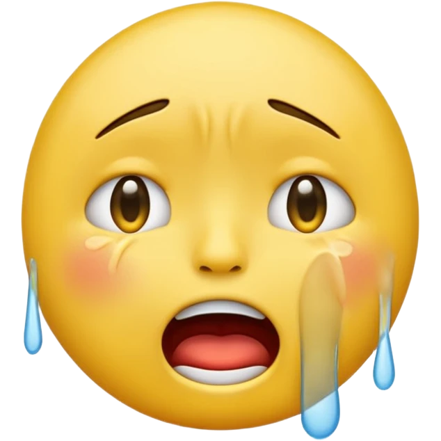 make me an emoji of an emoji crying with its mouth opened \ emoji