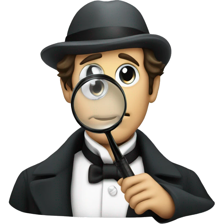 sherlock holmes looking through magnifying glass he should be like Benedict emoji