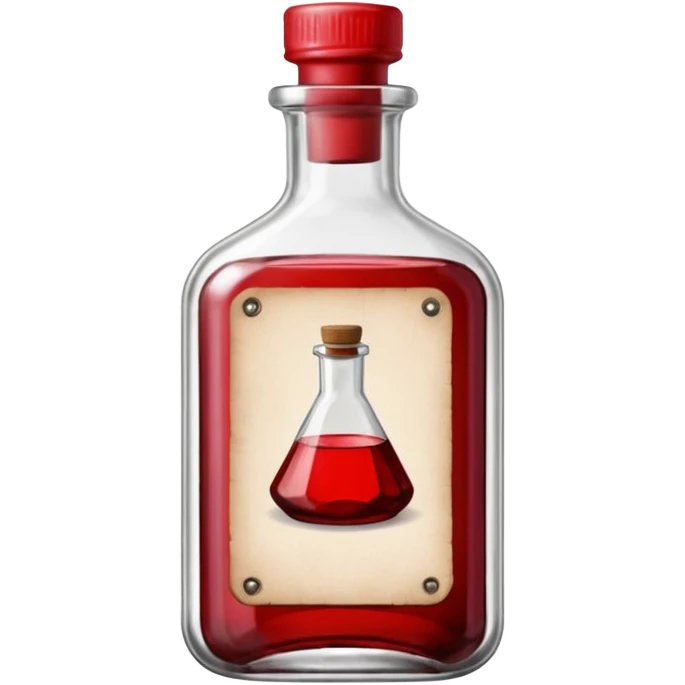 red ink bottle with label emoji