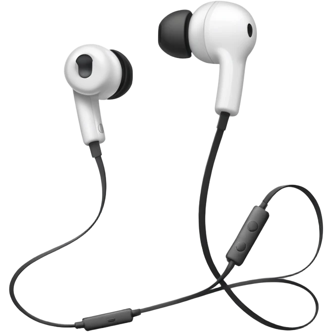 all white earphone 
 emoji
