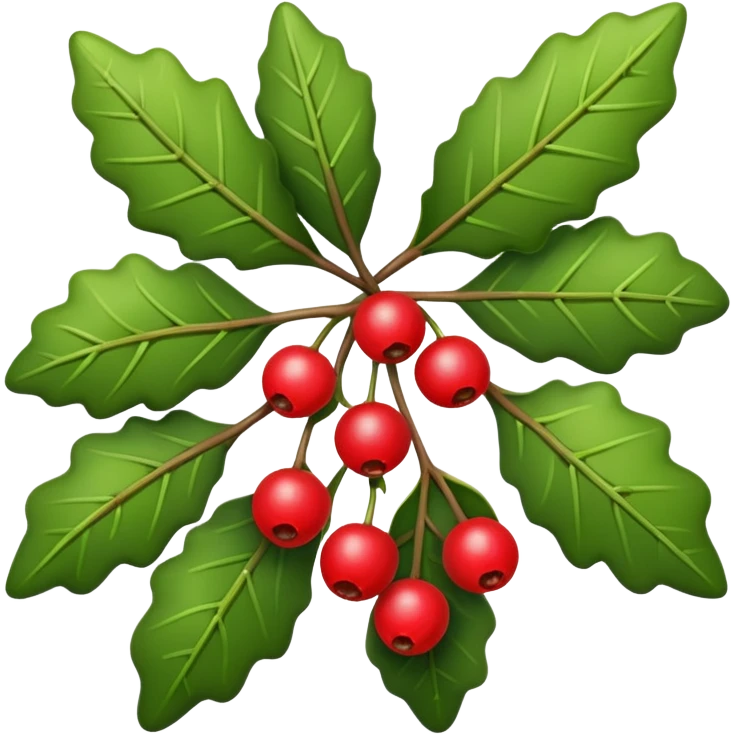 Muérdago navideño emoji