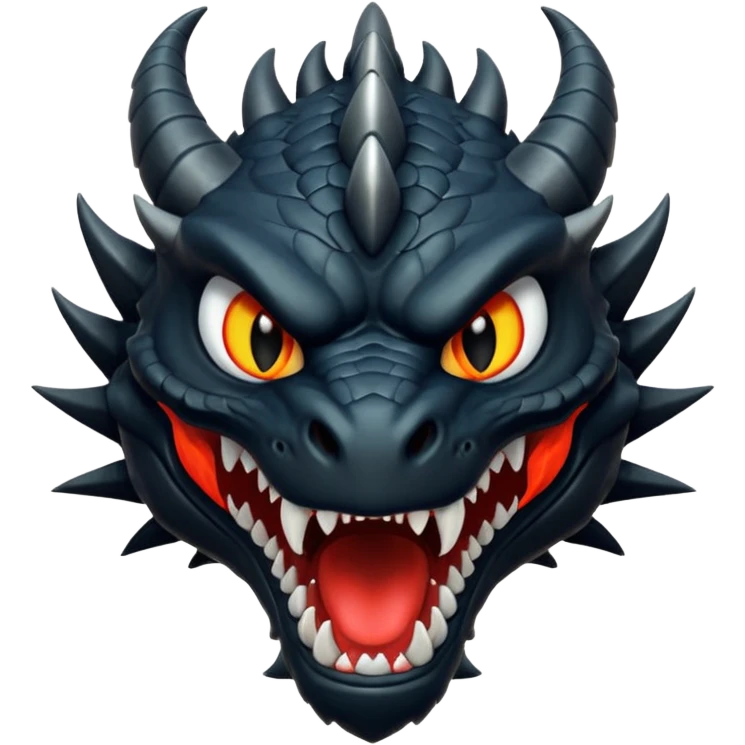 angry black dragon emoji