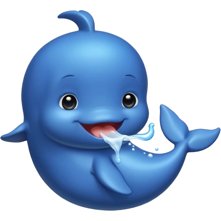 un bébé baleine tout chou avec une tétine dans la bouche emoji