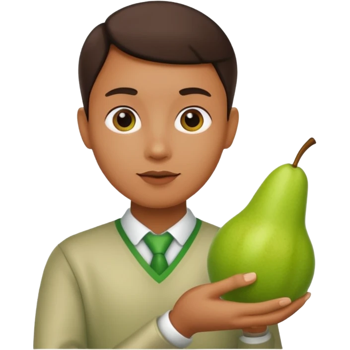 Birne mit schlappen in der Hand  emoji