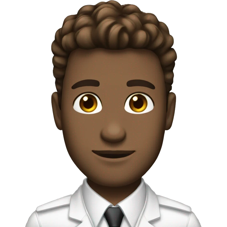 Man with black suit gold chain brown hair hazel green eyes white skin  emoji