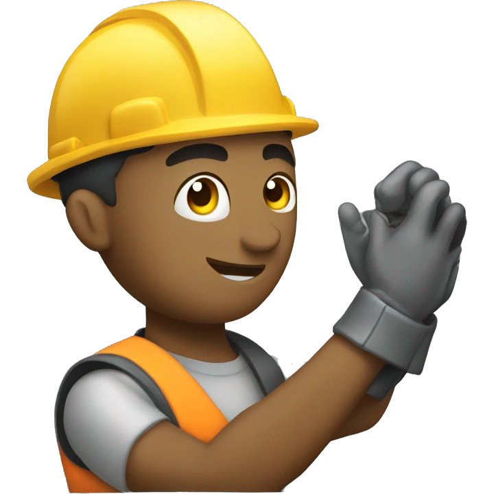 man construction worker handling welder emoji