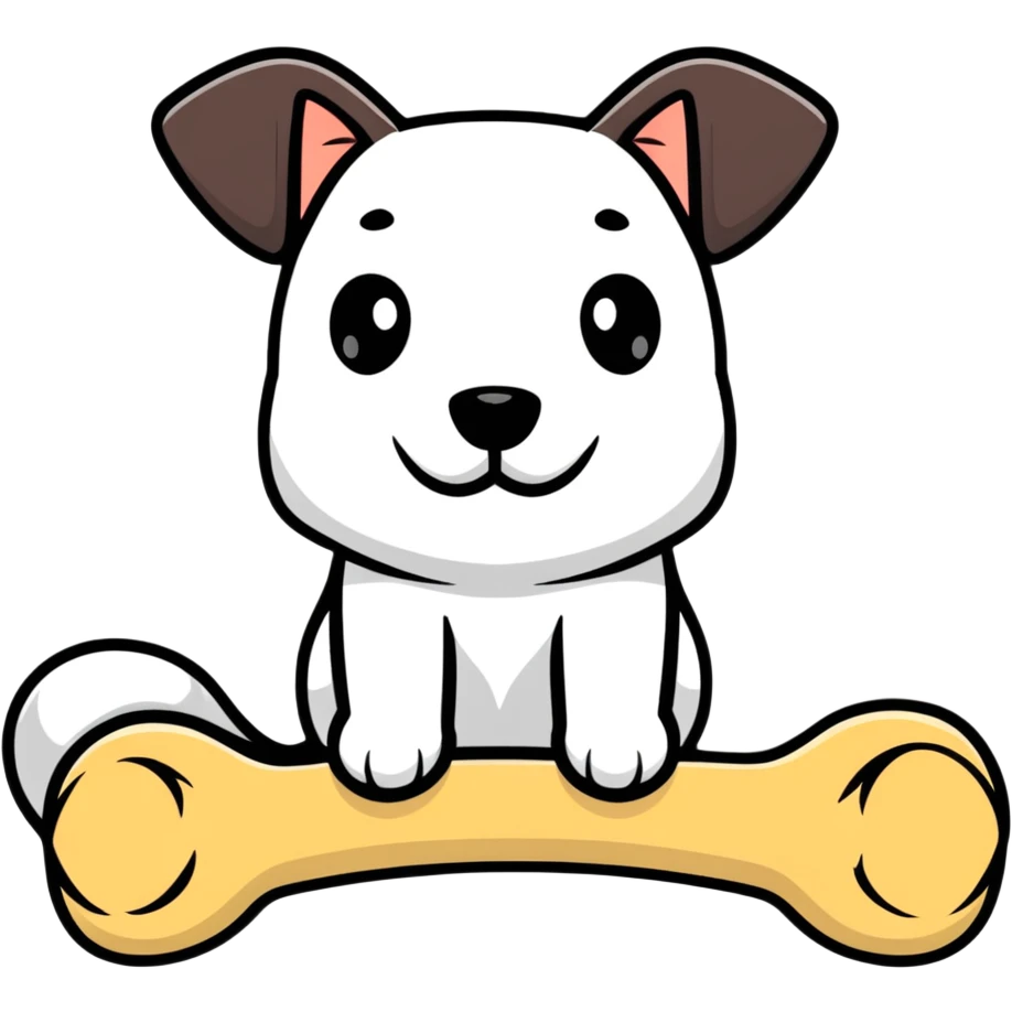 squeaking dog bone emoji