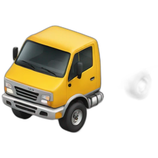 a truck with human legs emoji