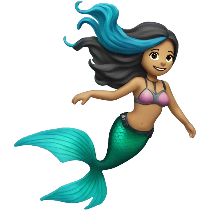 mermaid scuba diving emoji
