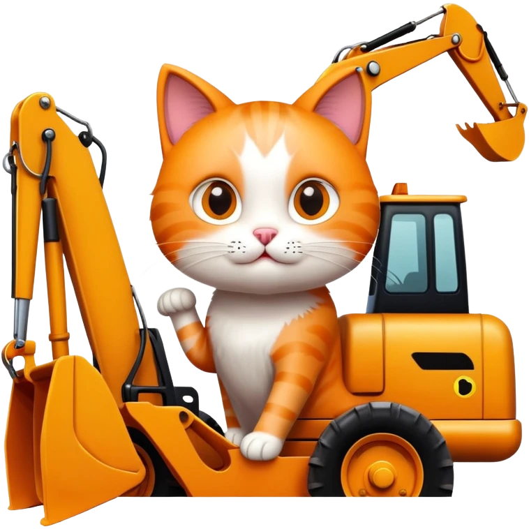 Katze im Bagger emoji