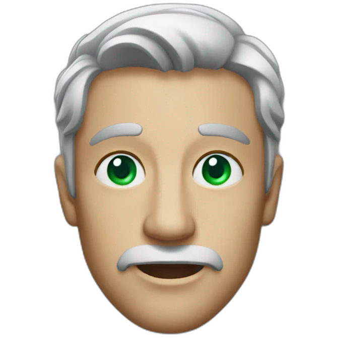 a man, an emerald in his eyes emoji