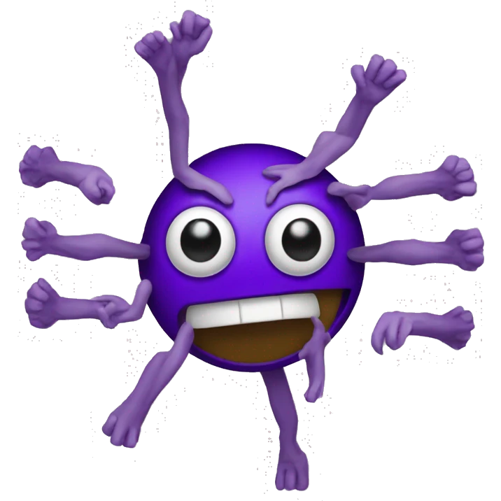 Two eyes and purple long arms coming out of vent emoji