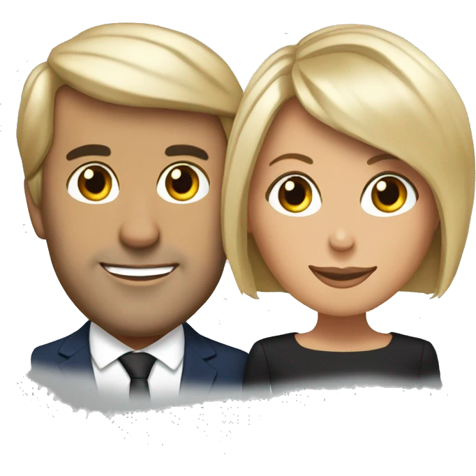 Emmanuel et brigitte macron emoji