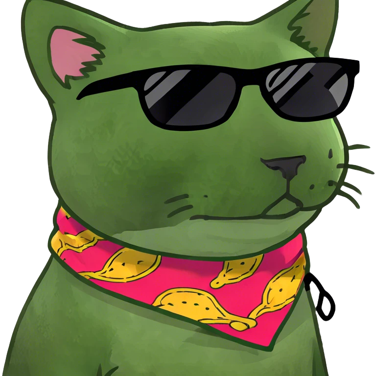 Cat with sunglasses emoji