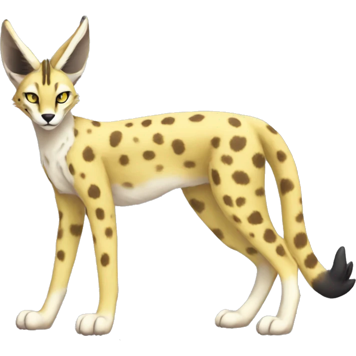 Sergal-Serval-Vernid full body emoji