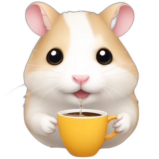 hamster drinks coffee emoji