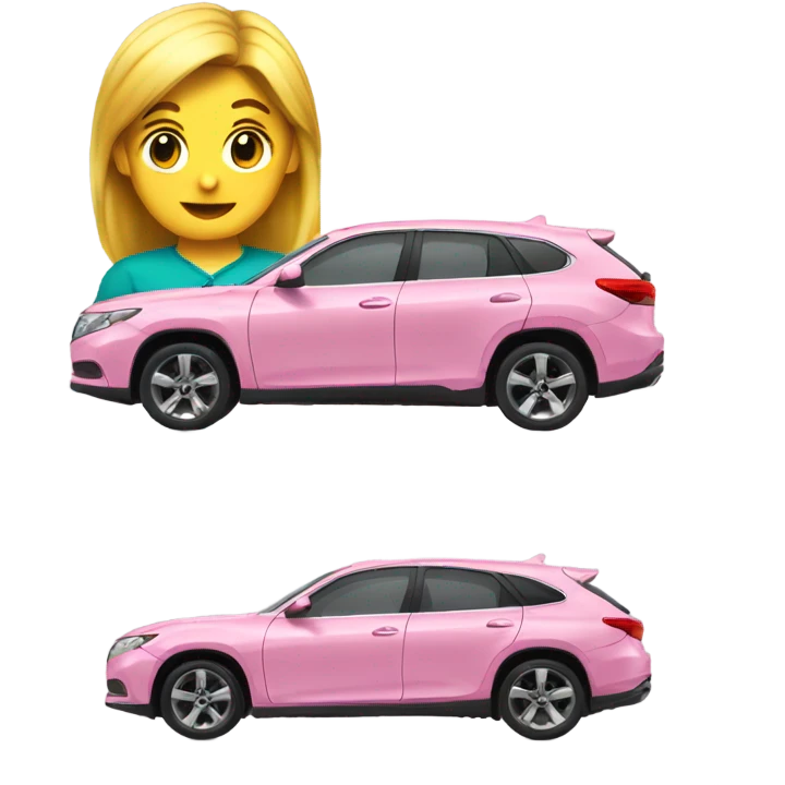 Link pink car plate emoji