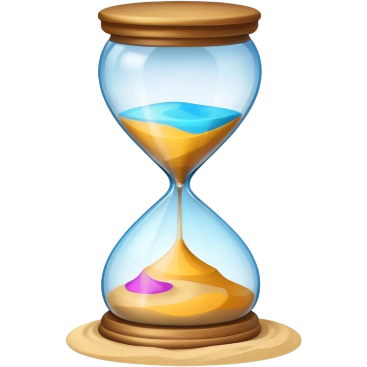colorful hourglass emoji