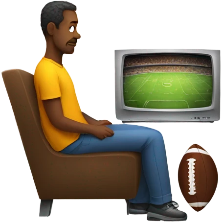 Dad watching football  emoji