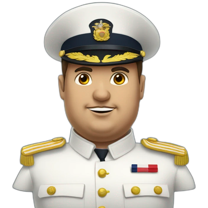 Fat French navy officer emoji