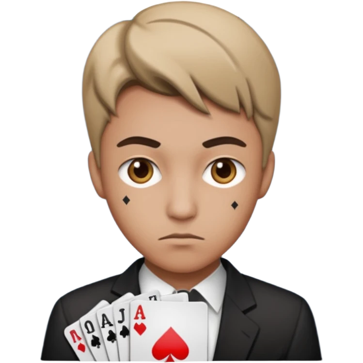 Poker face emoji