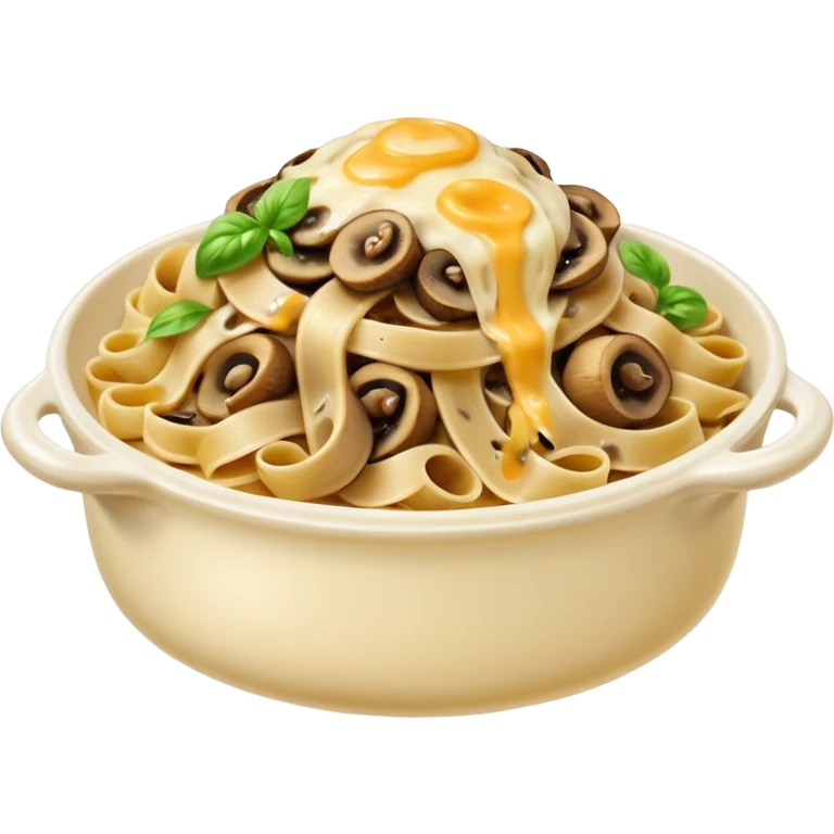 Mushroom pasta w/ cheese on it. emoji