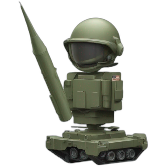 small man movable portable american 6 missile launcher pad emoji