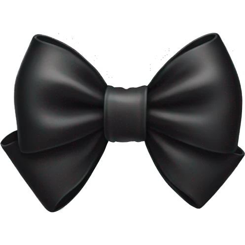 black bow with white preal emoji