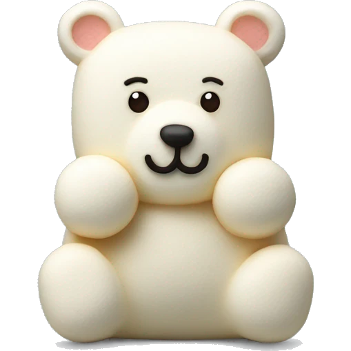 Bear-shaped marshmallows emoji