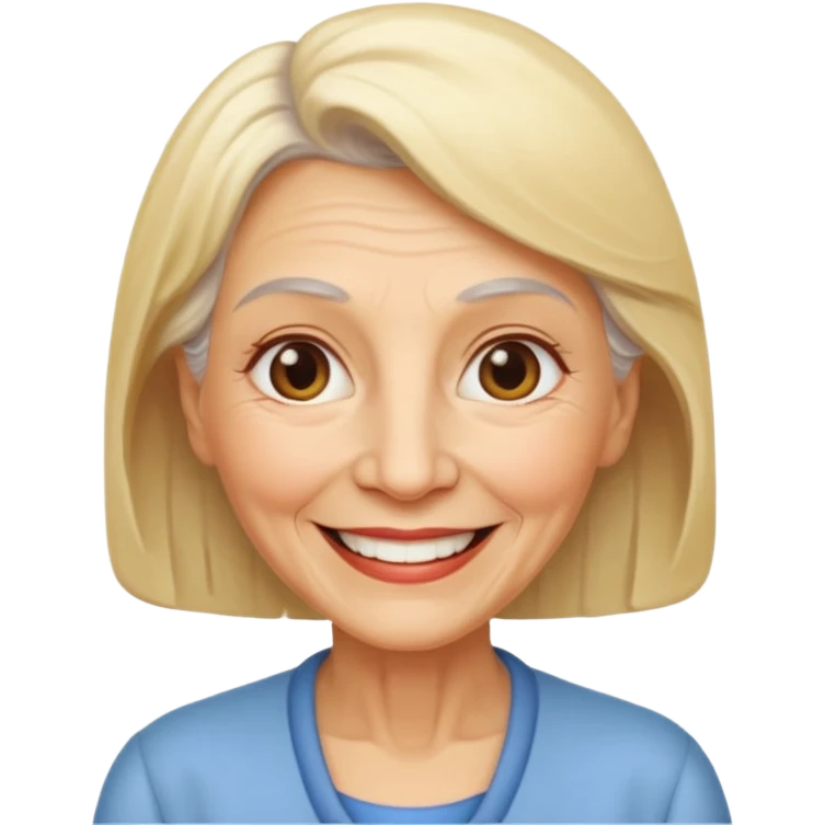 blonde elderly woman emoji