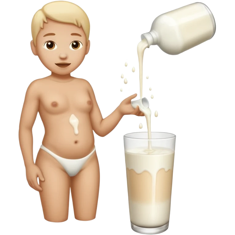 A lot of milk draining in butt emoji