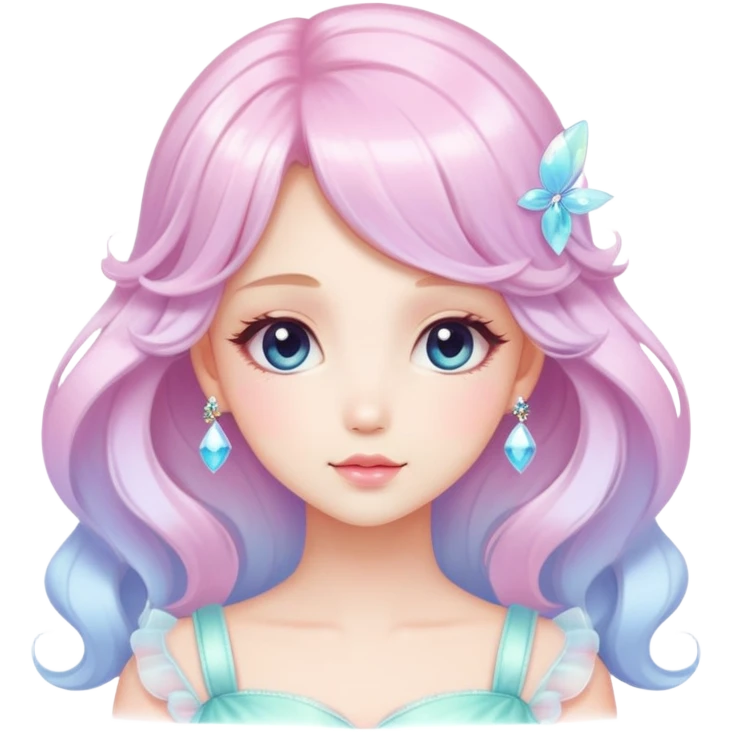  dreamy-pretty-vogue-elegant-kawaii-shiny-lady-pastelcore-kawaii-beautiful-hair-fairycore - emoji