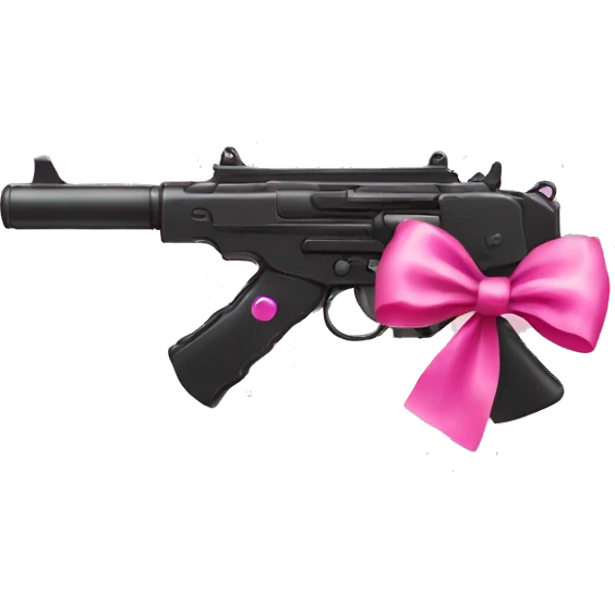 gun with pink bow emoji