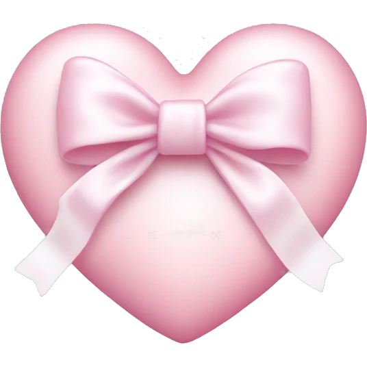 Baby pink heart with white bow  emoji
