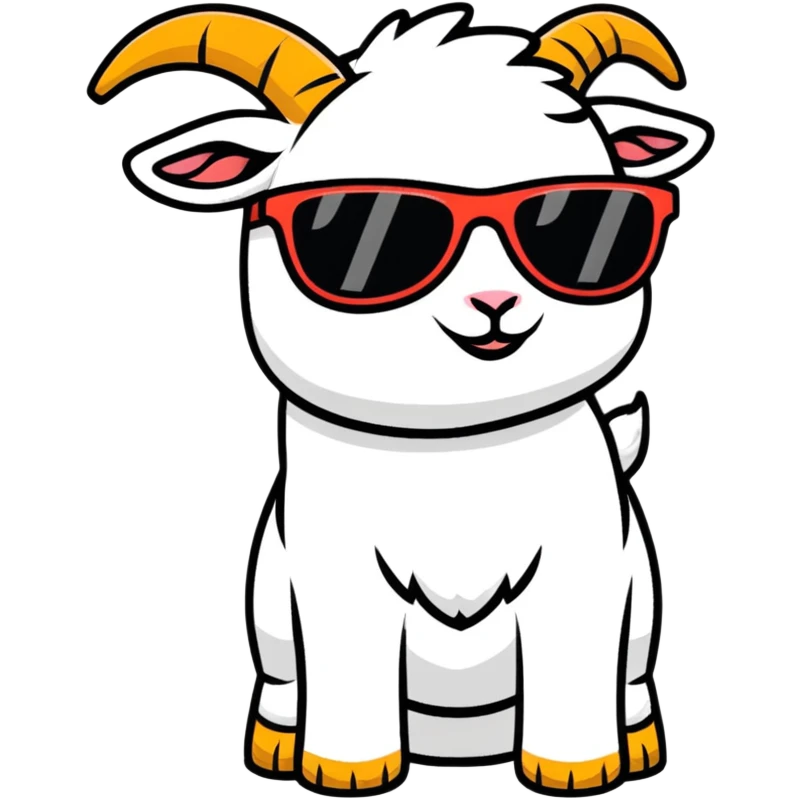 GOAT greatest of all time with sunglasses emoji