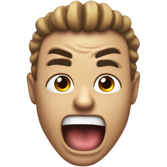 Laughing while angry emoji