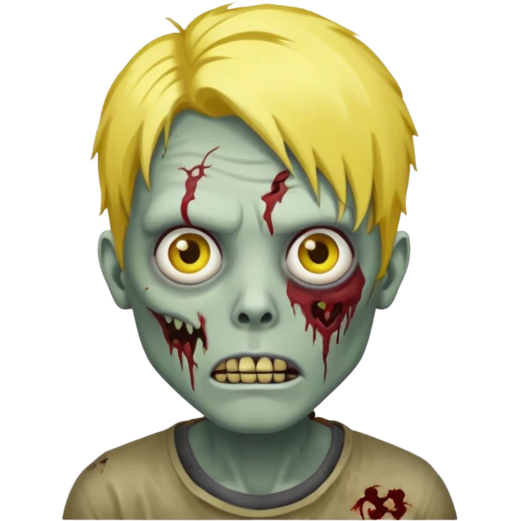 zombie with yellow hair emoji