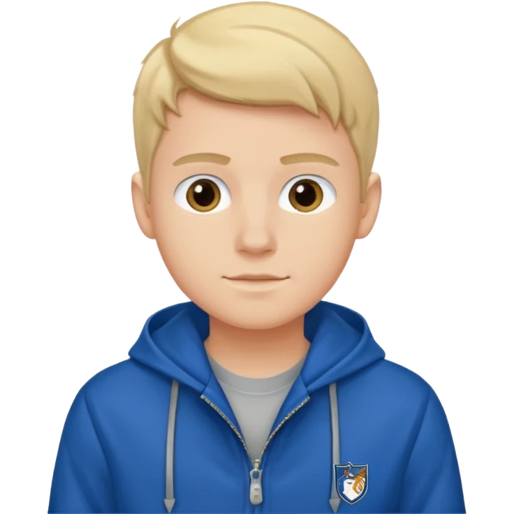 college boy with college blue jacket emoji