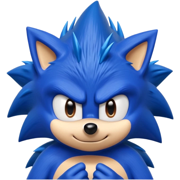 Sonic the hedgehof showing fuck you emoji