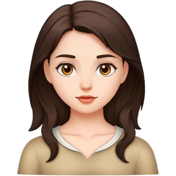 brunette girl emoji