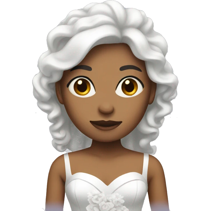 A bold with a wedding dress emoji
