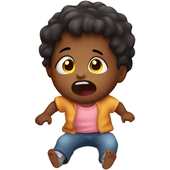 Toddler throwing a tantrum emoji