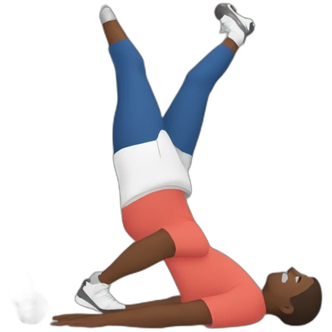 Man doing bicycle crunches emoji