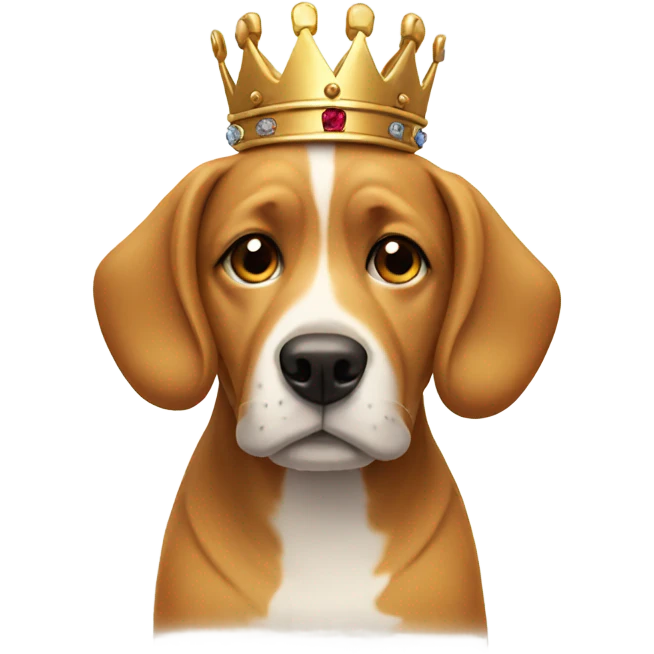 Dog wearing a crown emoji