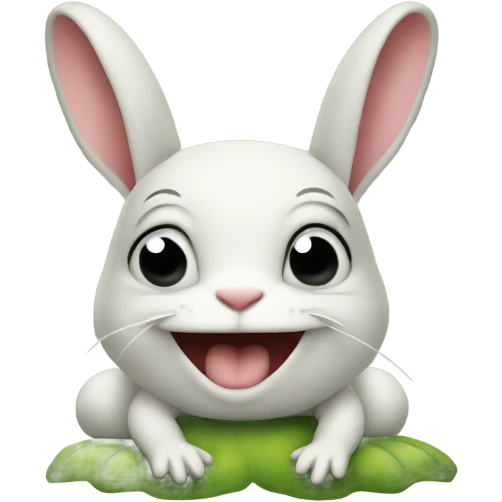 Bad bunny with frog emoji