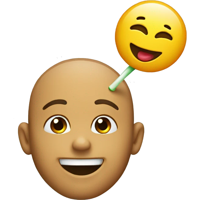 smiling with a sucker emoji