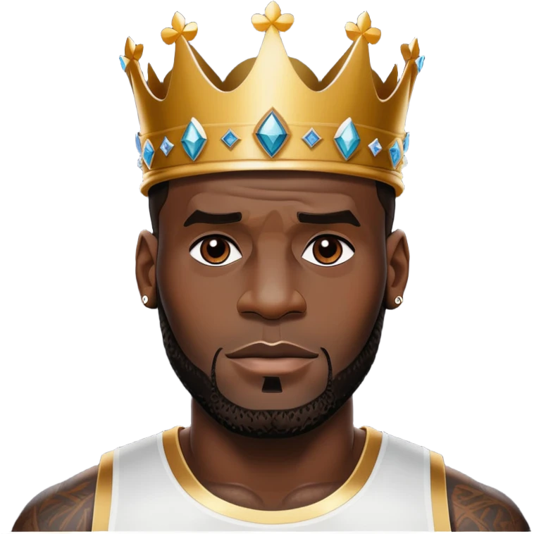 LeBron James with his signature crown emoji