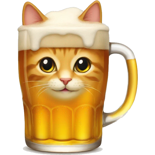 Cat beer emoji