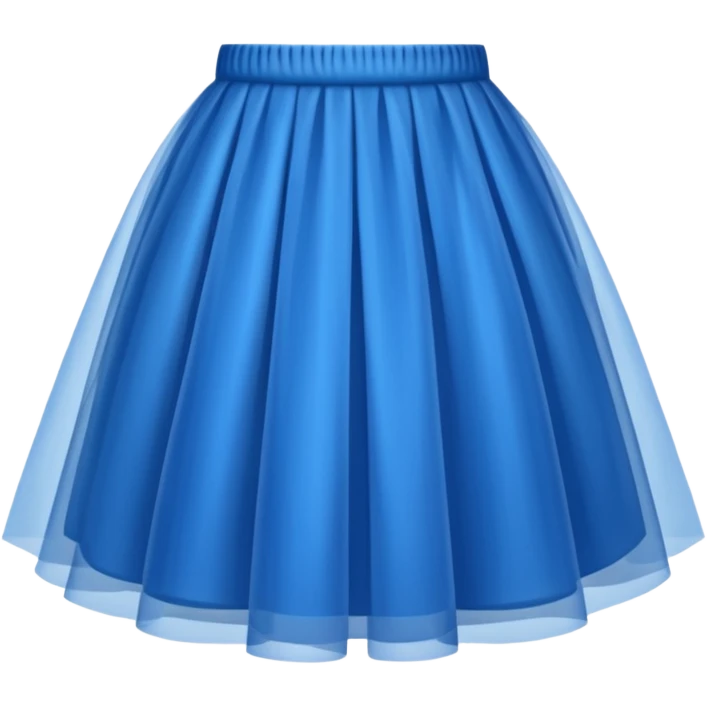 blue tulle skirt emoji